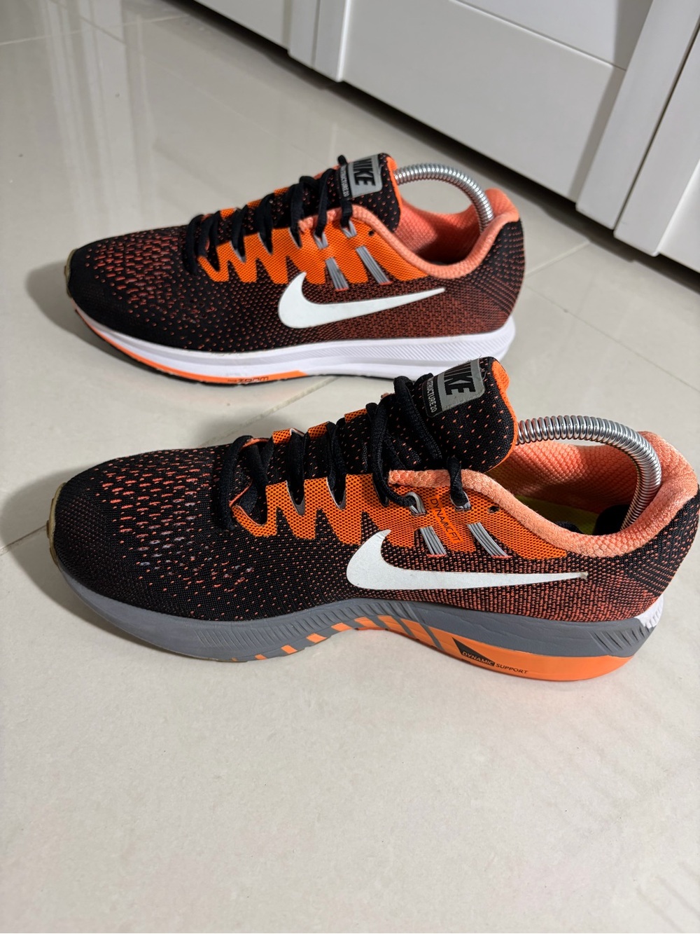 Nike Air Zoom Structure 20 Running Sneakers- Black and Total Orange